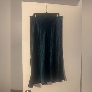 Aritzia silk midi skirt